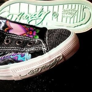 Ed Hardy Womens Slip-on Sneakers
